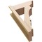 Ekena Millwork 8-in W x 20-in D x 32-in H Balboa Trad Rough Cedar Woodgrain TimberThane Outlooker, Primed Tan OUTUR080X20X32BOA04RCPR - alternate 3